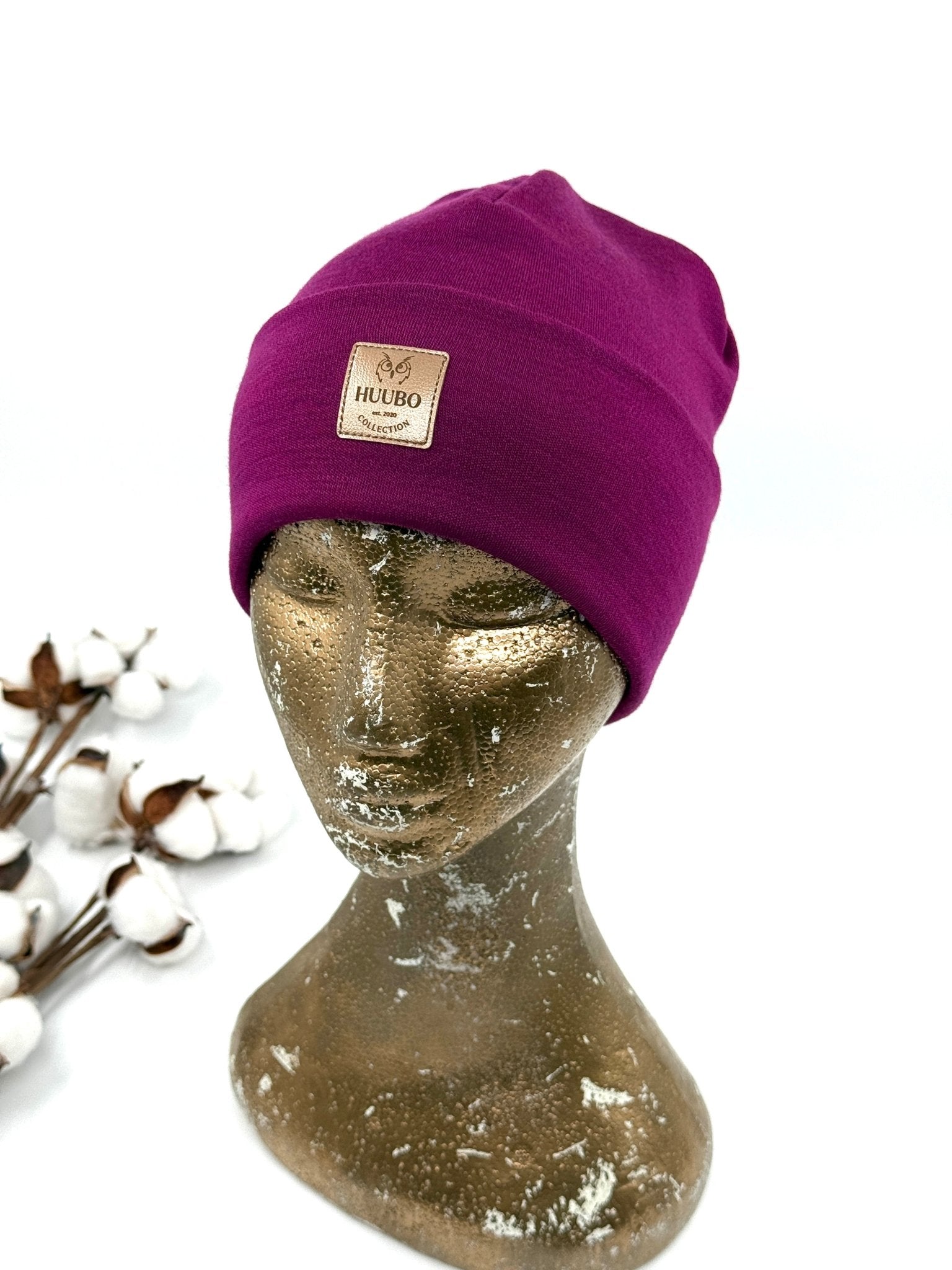 Lasten merinovillapipo, pinkki, violetti.