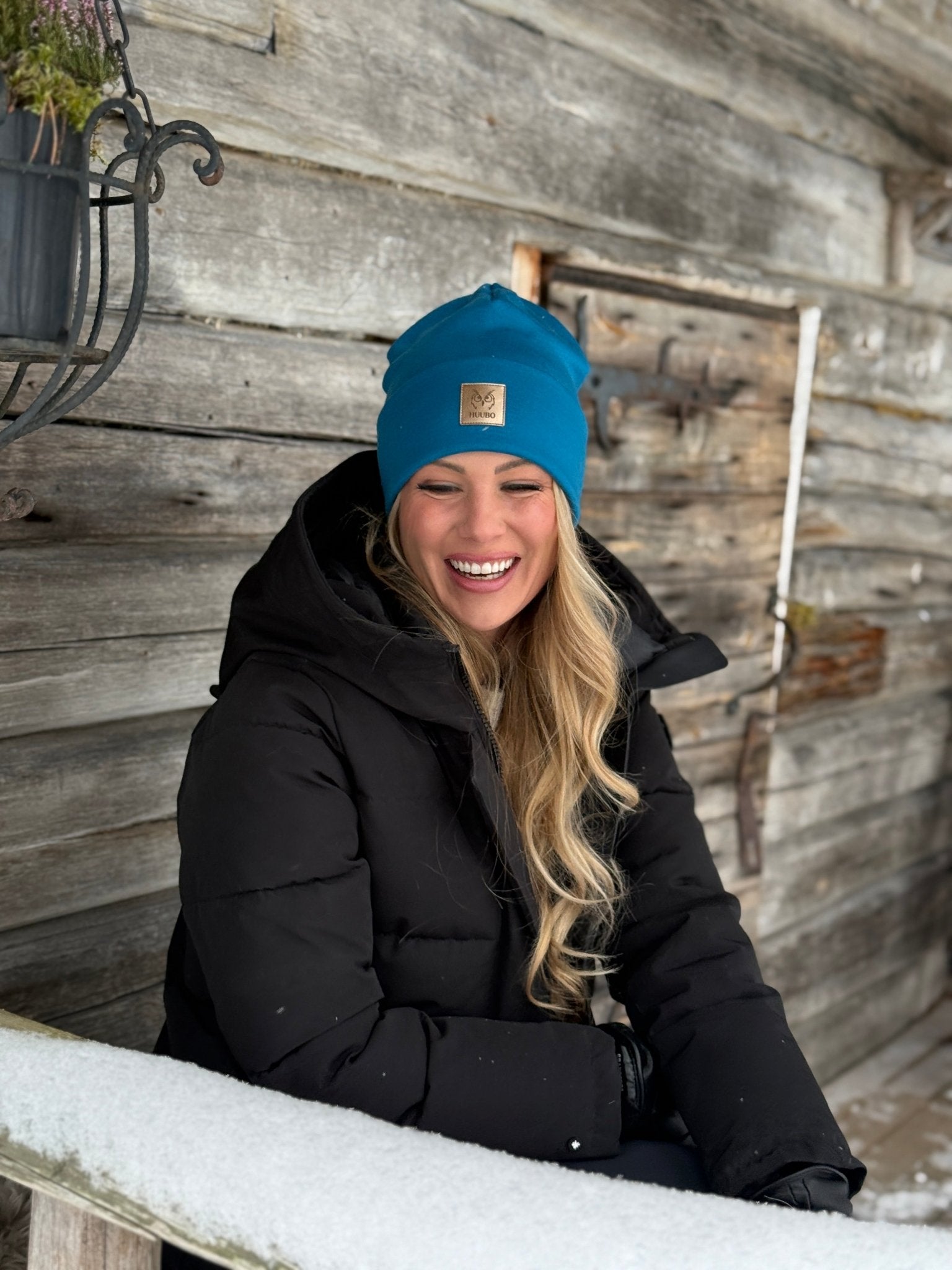 Merinovillapipo, kotimainen, sininen.