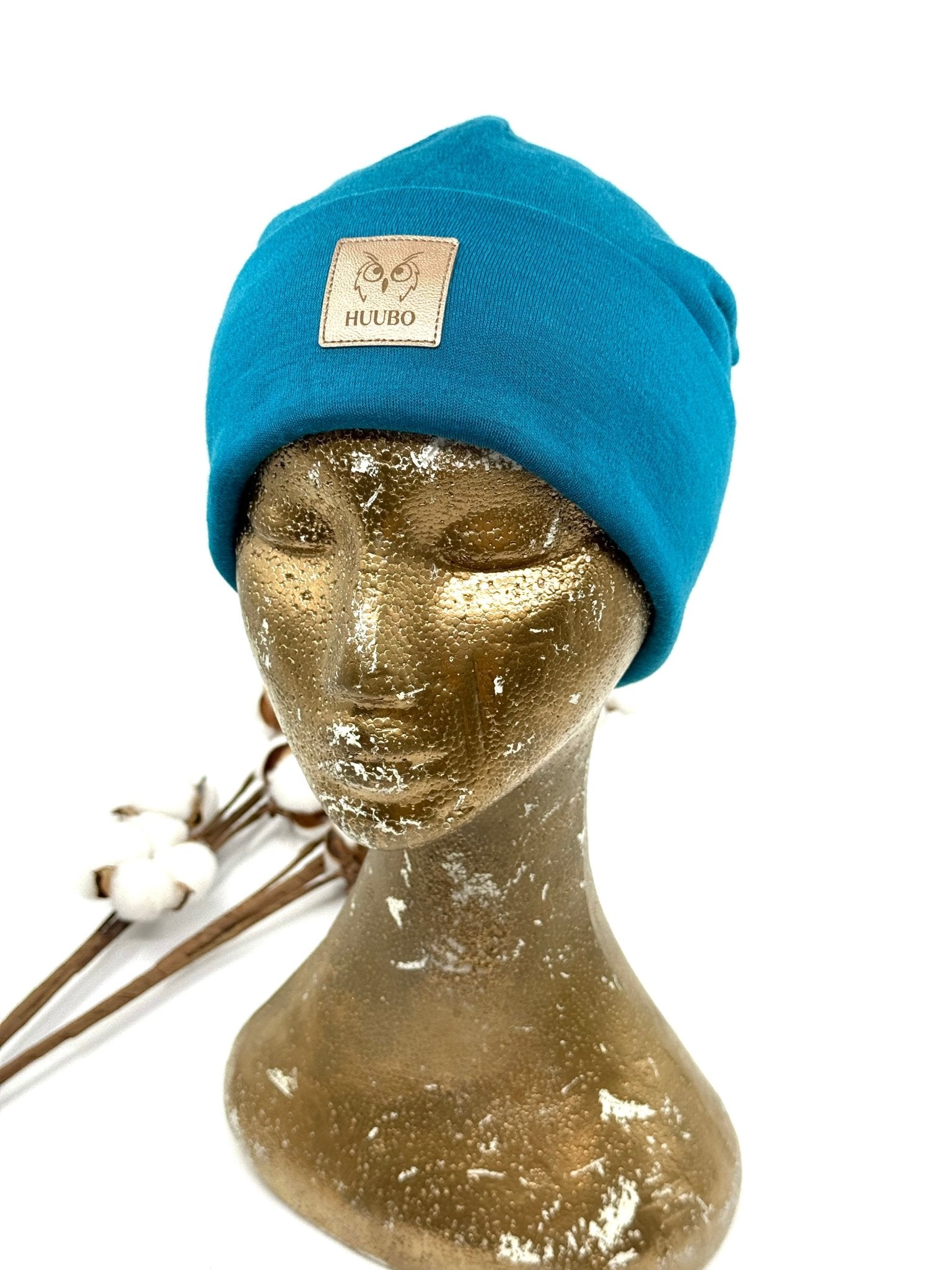 Merinovillapipo, petroolin värinen, sininen.